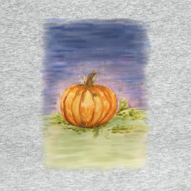 Watercolor Pumpkin Patch by Elisa_Arts